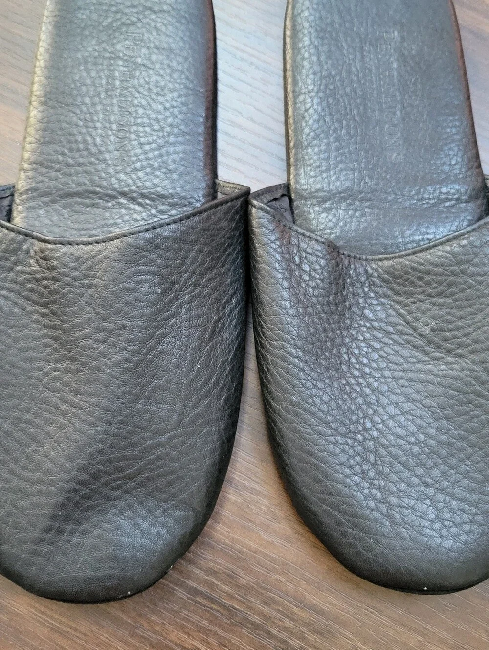 Penhaligon's Leather Slip On Bedroom Slippers Mens Size Large Comfort Luxury